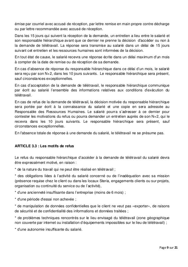 9. émise par courriel avec accusé de réception, par lettre remise en main propre contre